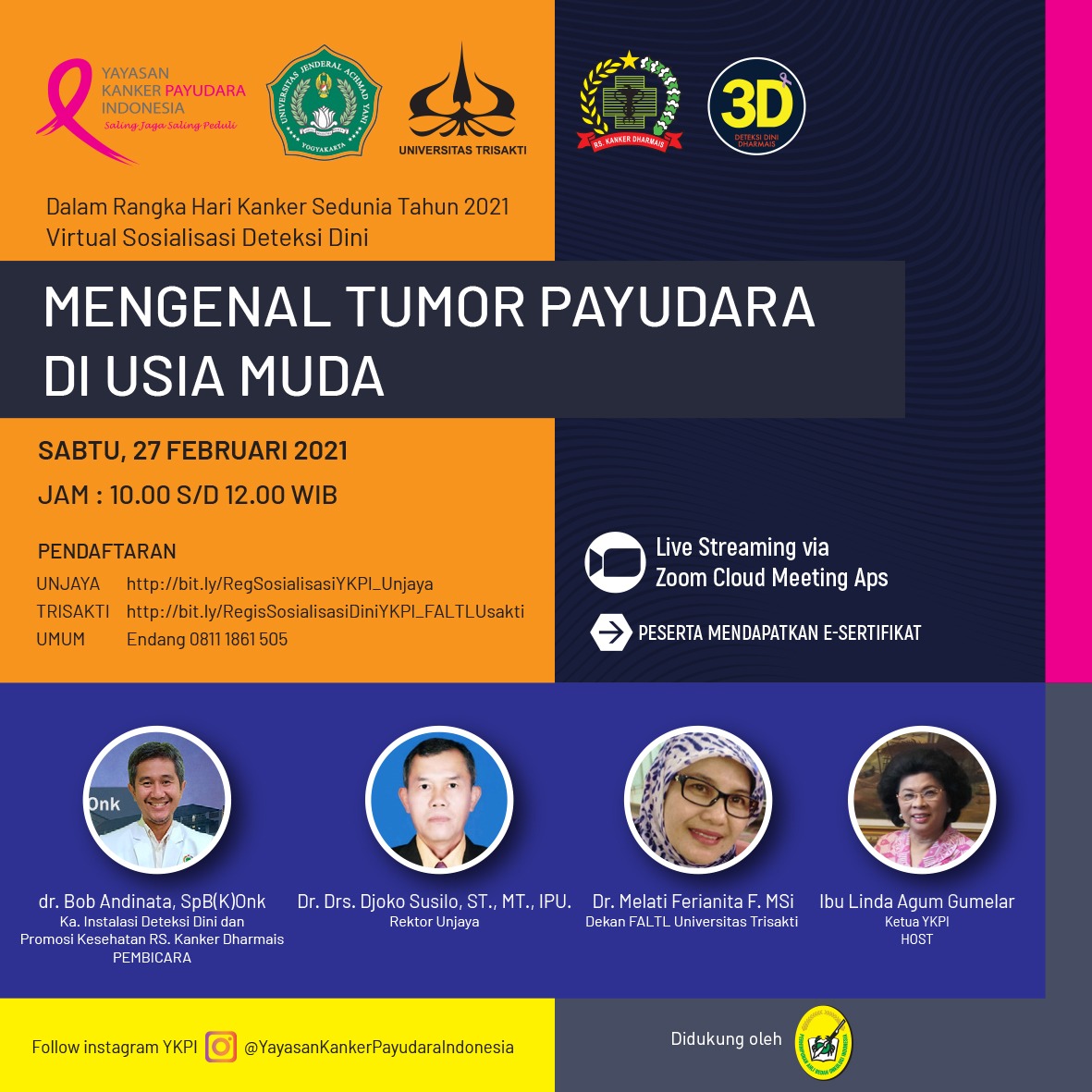 Virtual Sosialisasi Dini: Mengenal Payudara di Usia Muda