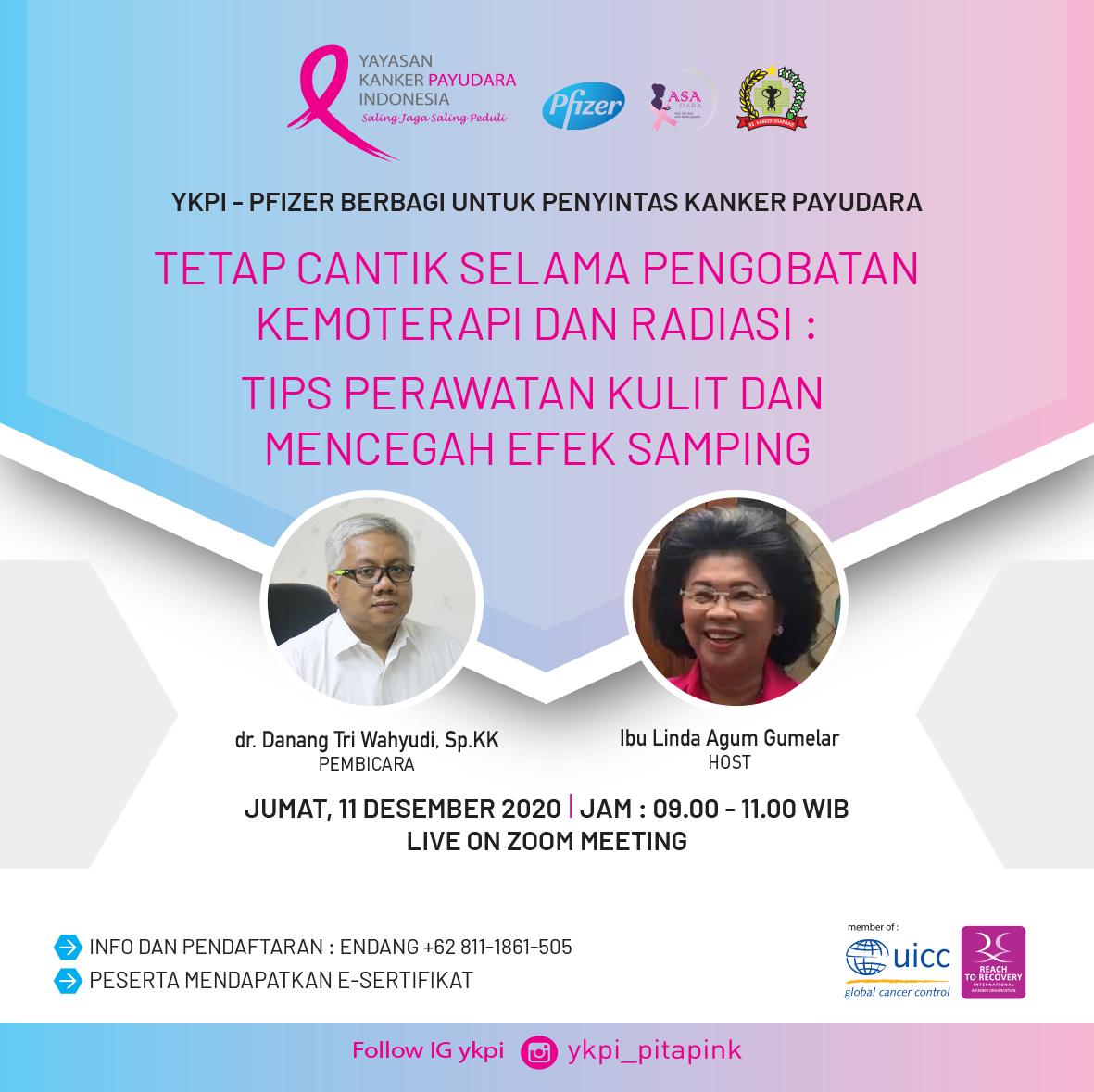 YKPI-PFIZER Berbagi untuk Penyintas Kanker Payudara: Tetap Cantik selama Pengobatan Kemoterapi dan Radiasi