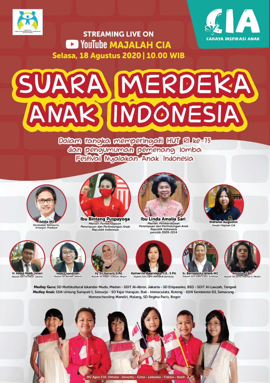 Linda Gumelar menjadi keynote speaker pada webinar KPPPA bertema `Suara Merdeka Anak Indonesia`