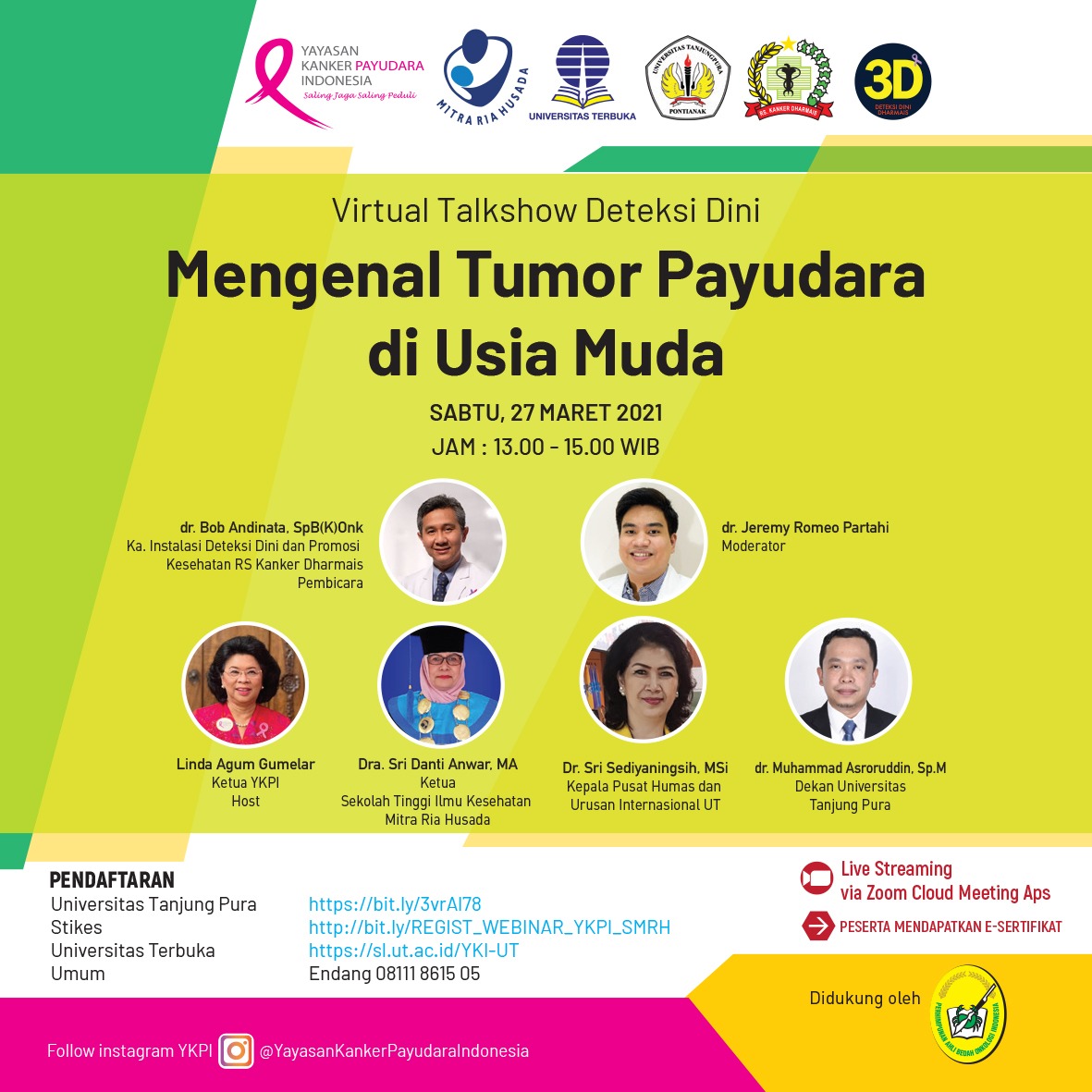 Virtual Talkshow: Mengenal Tumor Payudara di Usia Muda