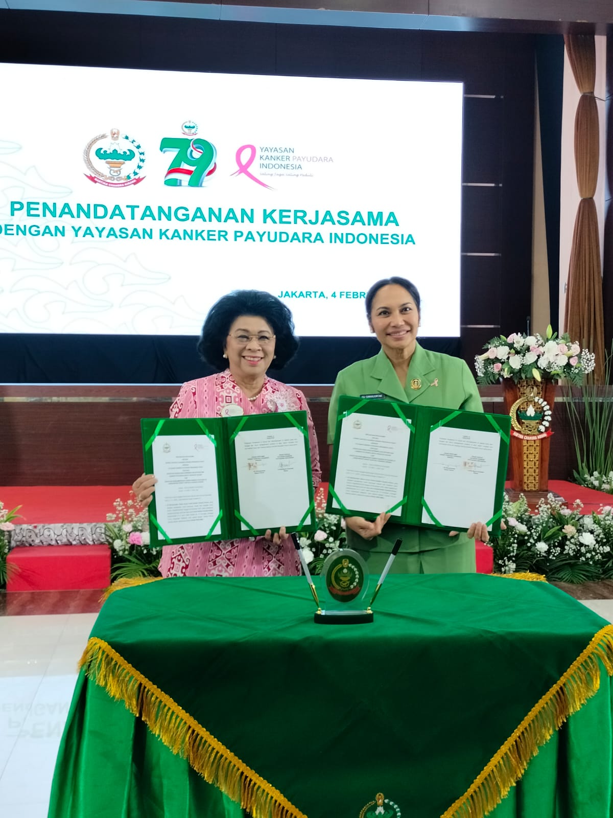 Penandatanganan Perjanjian Kerjasama YKPI dengan Persit Kartika Chandra Kirana  