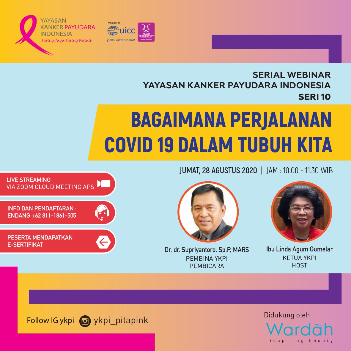 Serial Webinar Kanker Payudara: Bagaimana Perjalanan Covid-19 dalam Tubuh Kita?