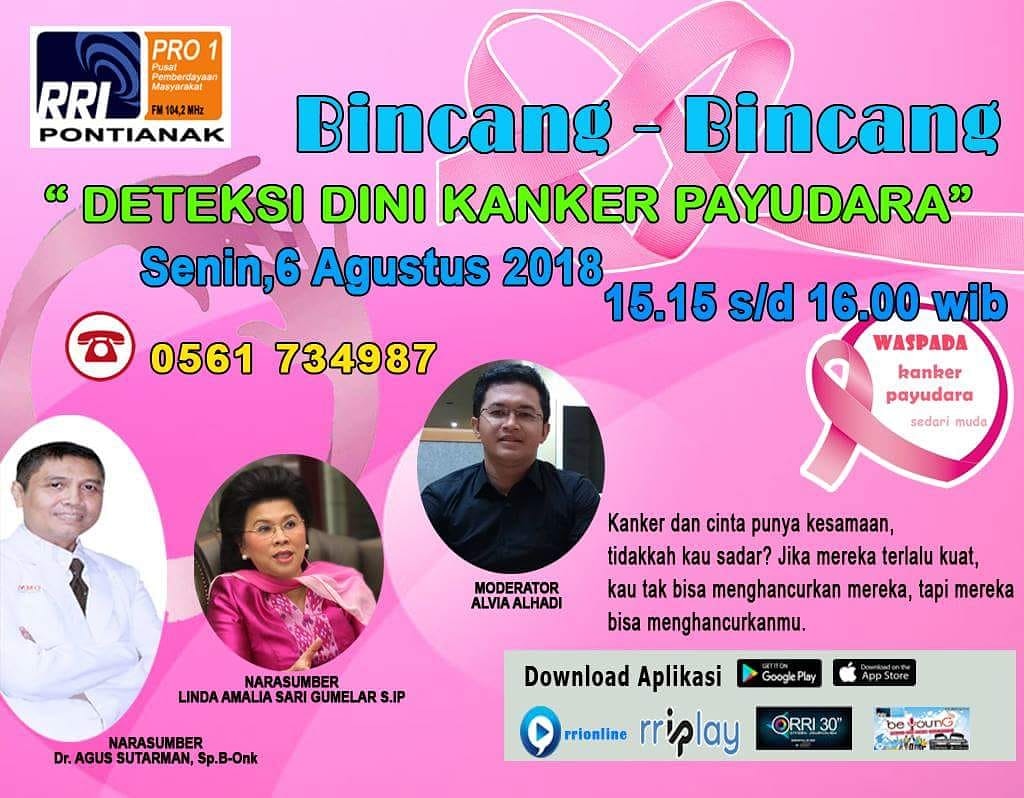 Talkshow Kanker Payudara di RRI Pontianak